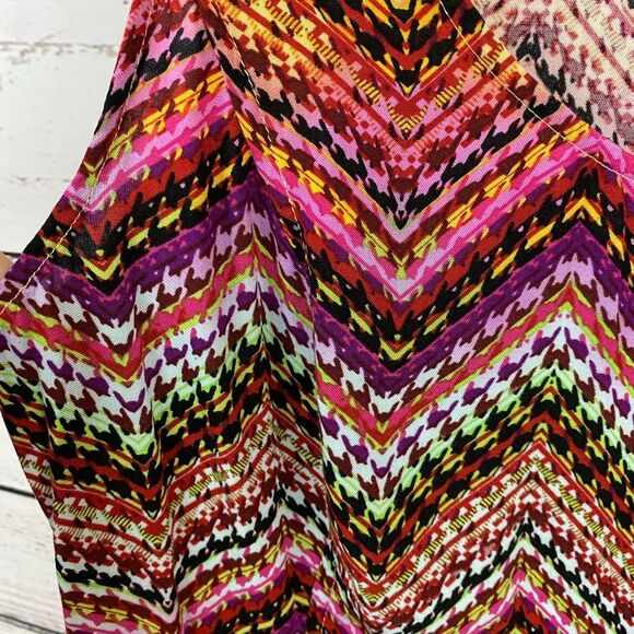 Vintage Lord & Taylor Maxi Dress Chevron Multi Size Small - Picture 5 of 12